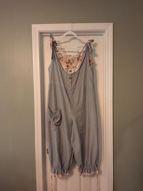 MISSLOOK Peach Floral Lace Overlay Top
